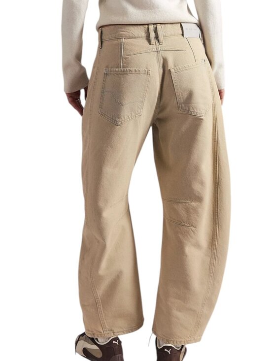 We The Free Denim - We The Free People Good Luck Barrel Jeans High Waist Button Fly Antique Ivory 28